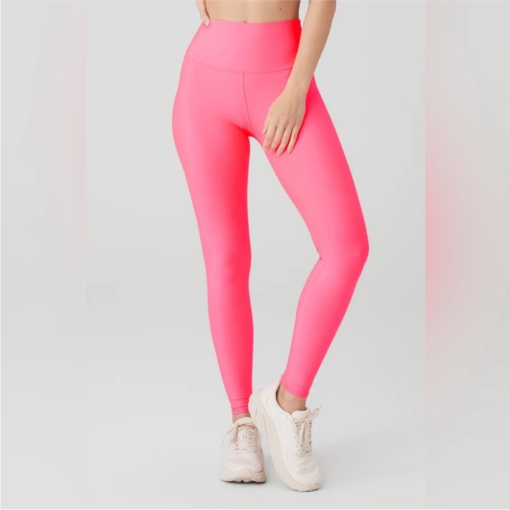 Alo yoga high waist airlift full length leggings in pink coral